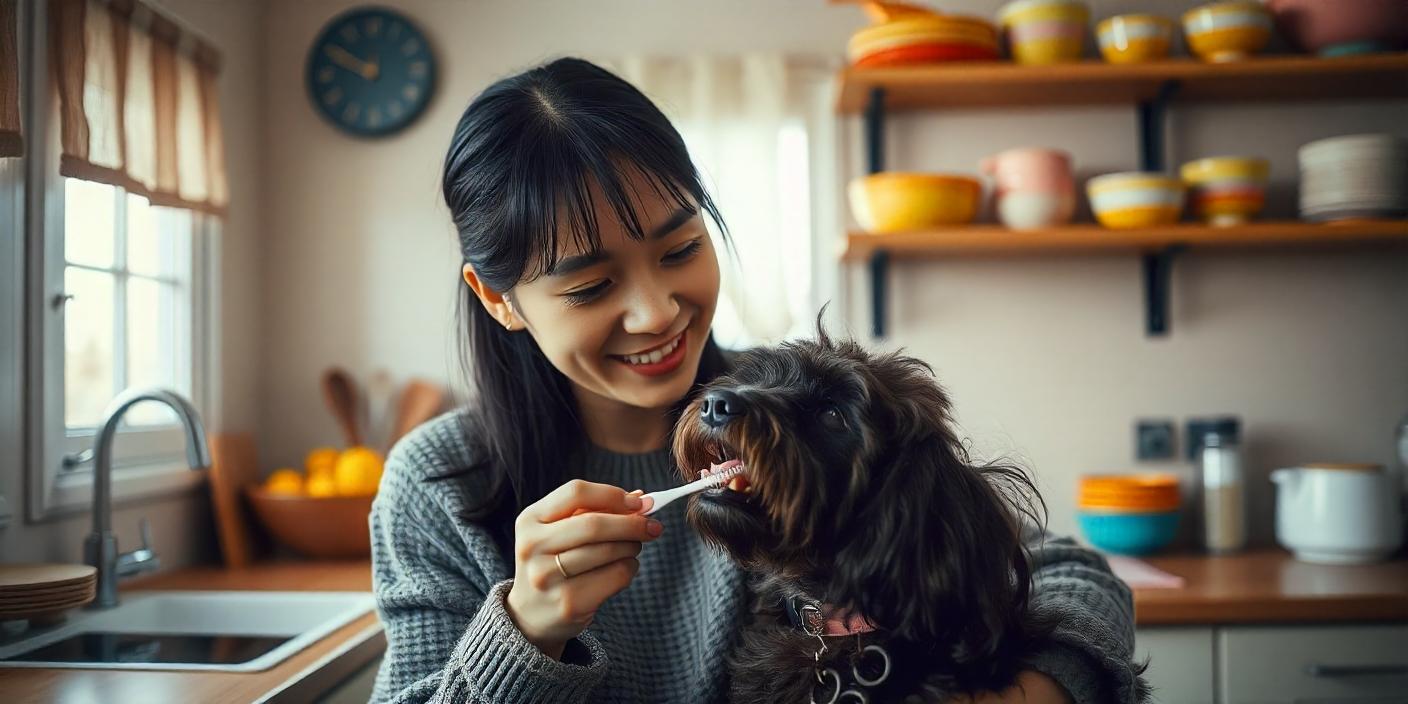 lavar los dientes de un perro